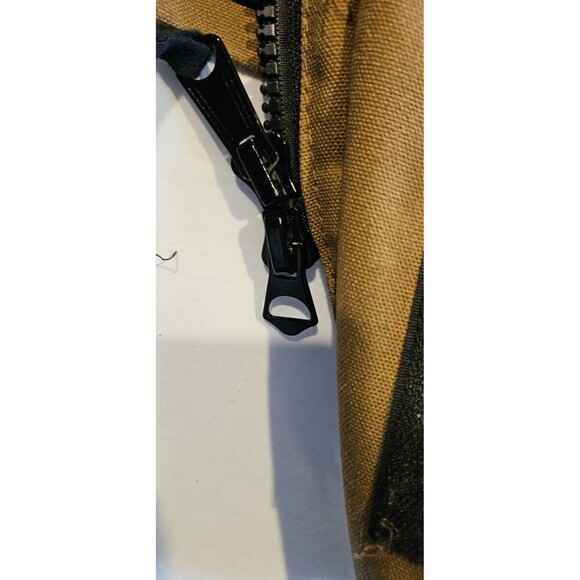 H&M Mens Parka Jacket XL Hooded Winter Coat Brown Faux Fur Lined Heavy Warm - Picture 13 of 13